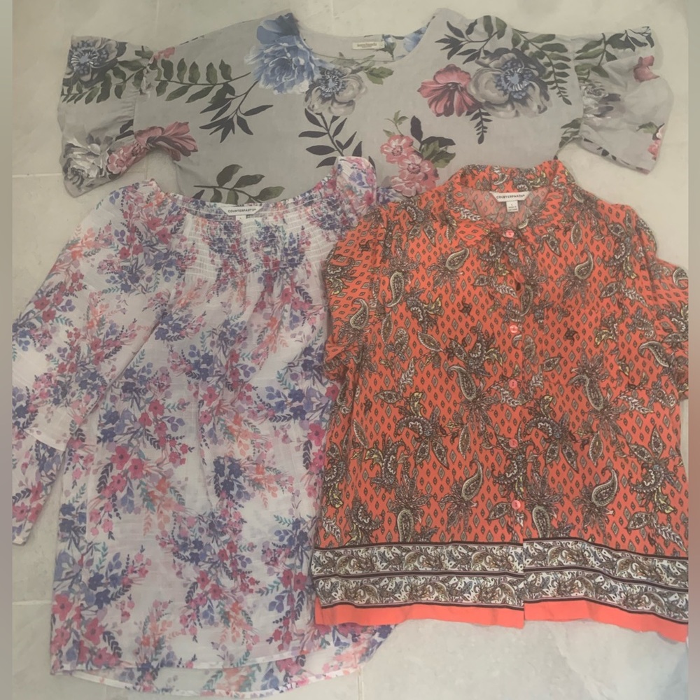 Floral and Paisley Blouses Set